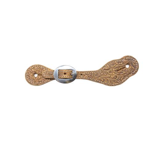 Professional's Choice Women's Floral Spur Strap- Natural