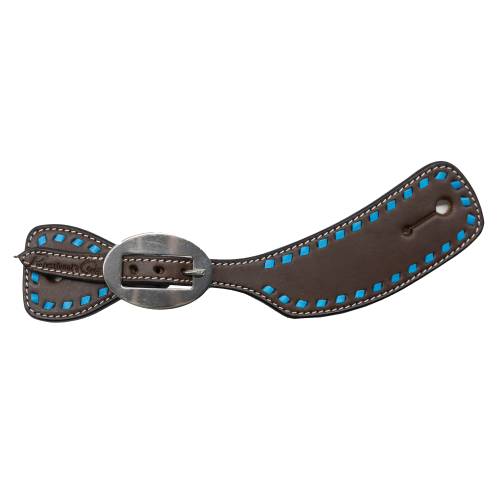 Professional's Choice Women's Turquoise Buckstitch Spur Strap