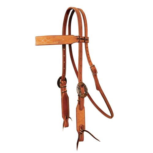 Professionals Choice Roughout Gunslinger 5/8" Browband Headstall- Natural