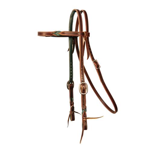 Professional's Choice 5/8" Twist Emerald Burgundy Browband Headstall