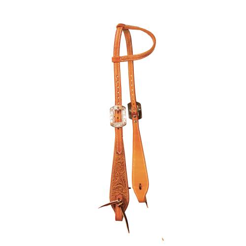 Professional's Choice 1 Ear Swell Cheek Floral Headstall- Natural