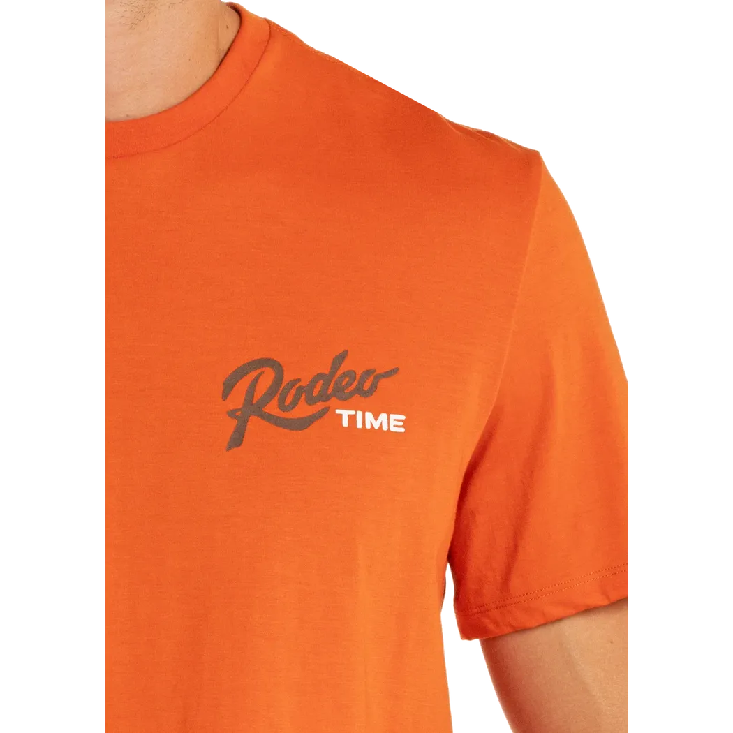 Rock & Roll Men's Dale Brisby Rodeo Time Truck Graphic Tee Shirt - Rust