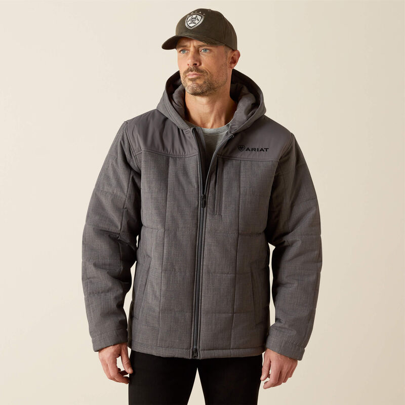 Ariat Men's Crius Hooded Insulated Jacket - Grey Heather