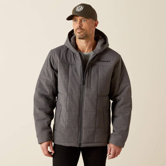 Ariat Men's Crius Hooded Insulated Jacket - Grey Heather