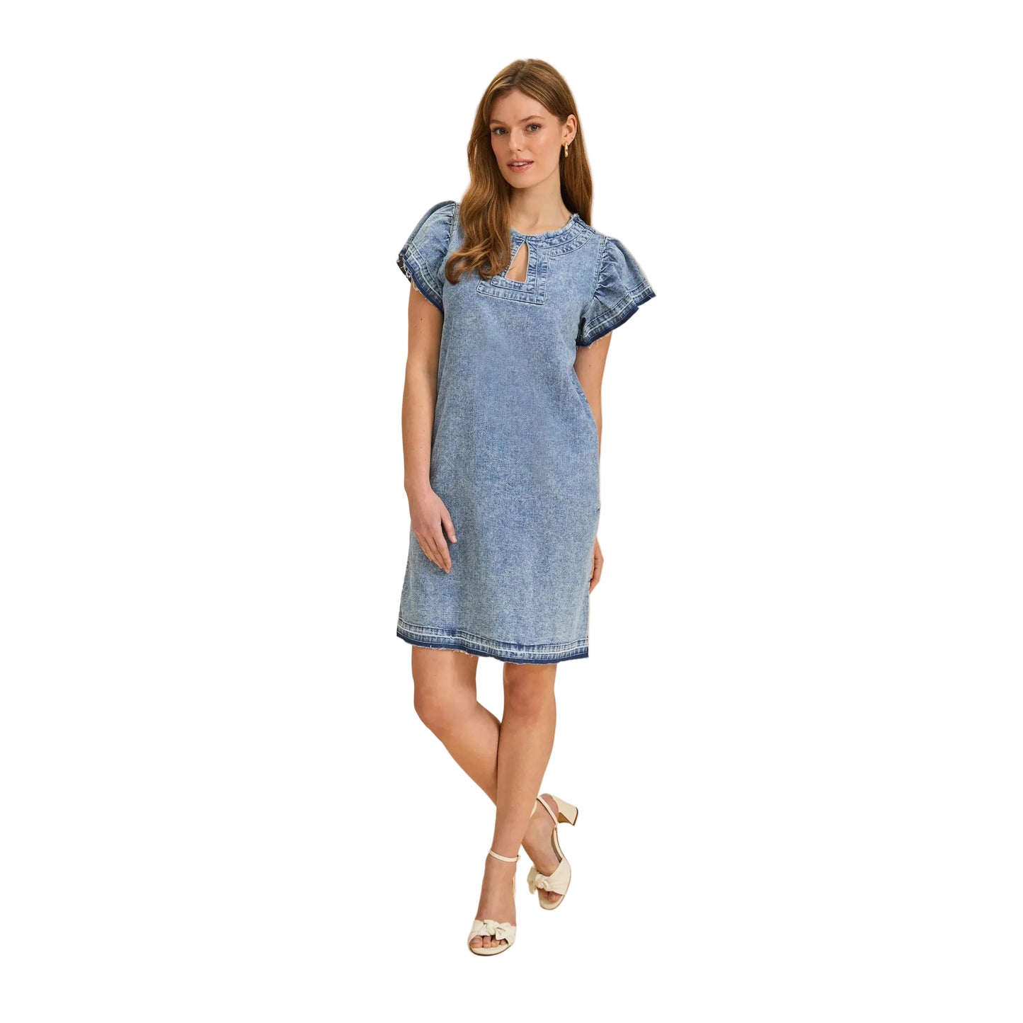 FDJ Women's Chambray Shift Dress - Snow Wash - Irvine Tack & Western Wear