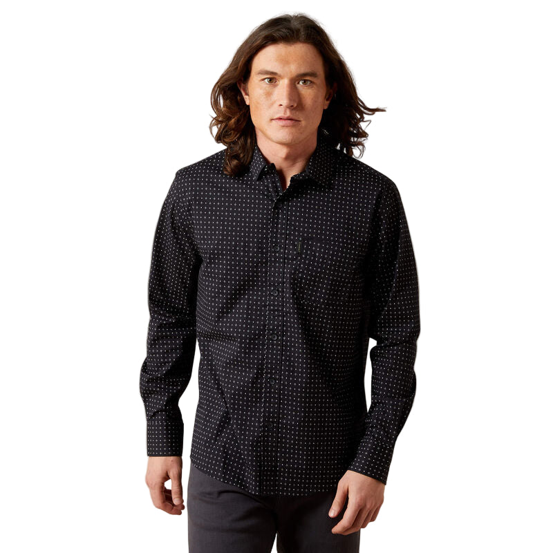 Ariat Men's McClain Modern Fit Long Sleeve Shirt - Black