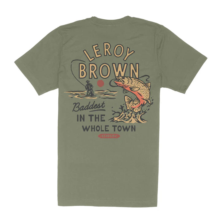 Sendero Men's Leroy Brown Short Sleeve Tee Shirt - Sage - Irvine Tack & Western Wear