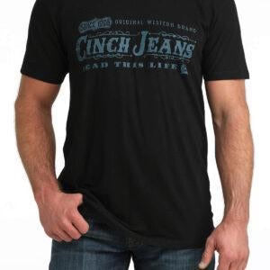 Cinch Men's Short Sleeve Graphic Tee Shirt - Black