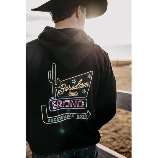 Baredown Brand Neon Night Hoodie - Black - Irvine Tack & Western Wear