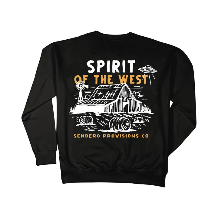 Sendero Men's High Plains Long Sleeve Sweatshirt - Black