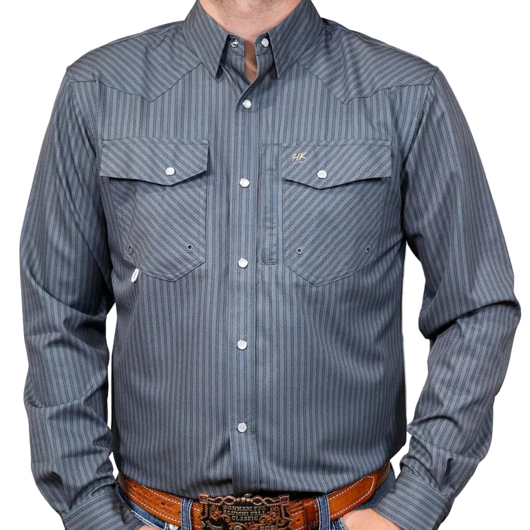 Brand Cowboy Men's The Rope & Range Long Sleeve Shirt - Gray
