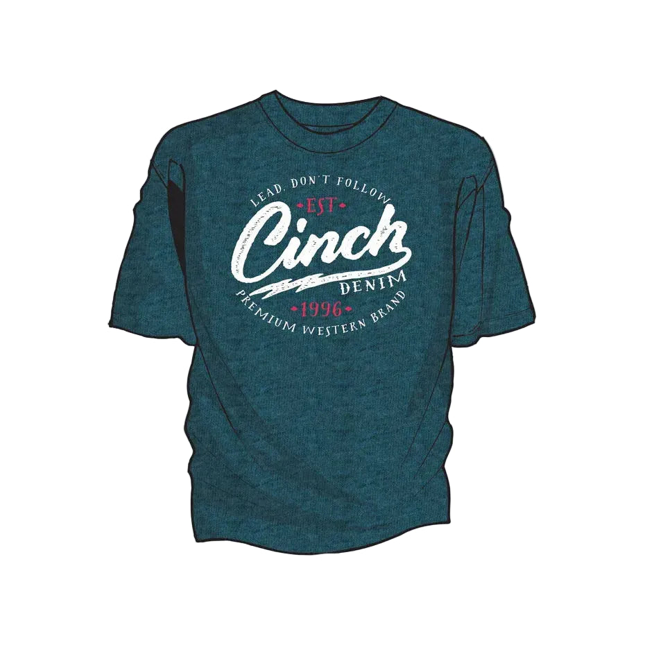 Cinch Men's Short Sleeve Graphic Tee Shirt - Blue