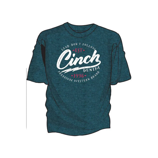 Cinch Men's Short Sleeve Graphic Tee Shirt - Blue