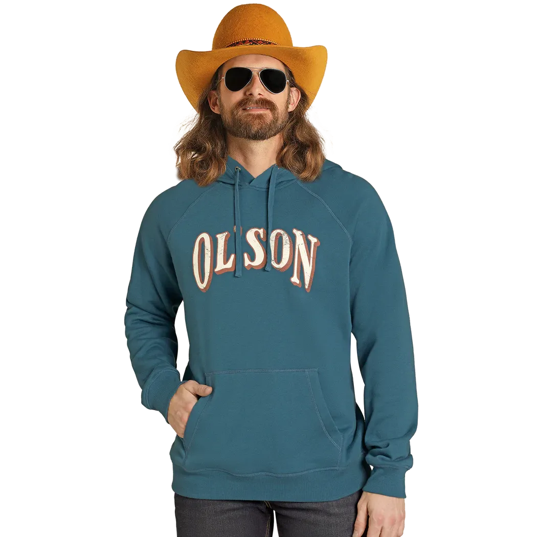 Rock & Roll Unisex Dale Ol'son Graphic Hoodie - Teal