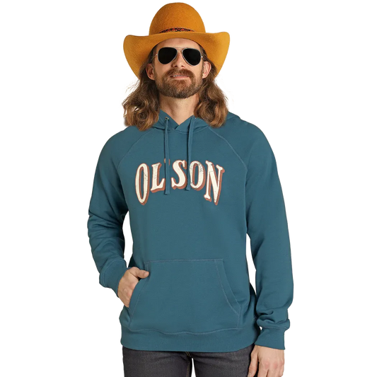Rock & Roll Unisex Dale Ol'son Graphic Hoodie - Teal