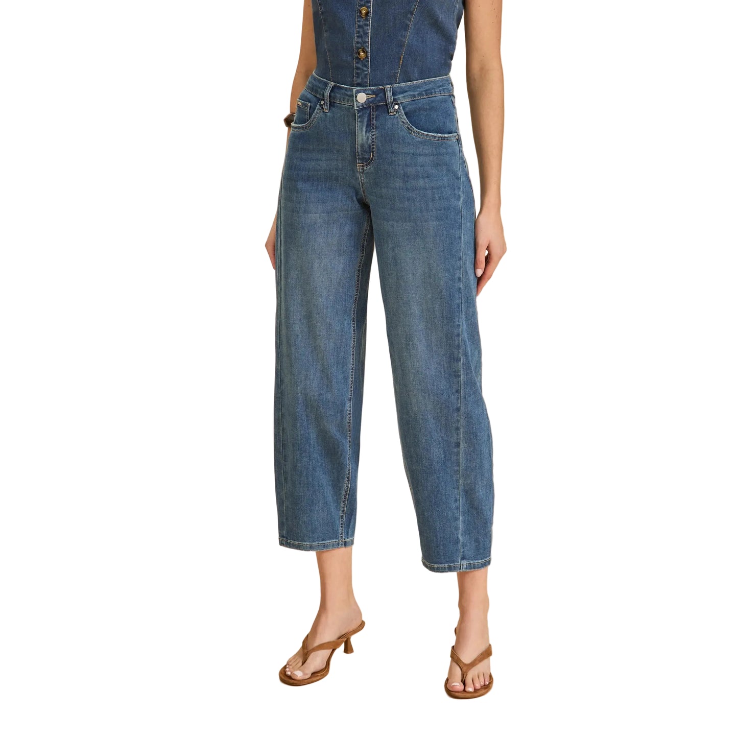 FDJ Women's Girlfriend Barrel Ankle Denim - Medium Wash - Irvine Tack & Western Wear