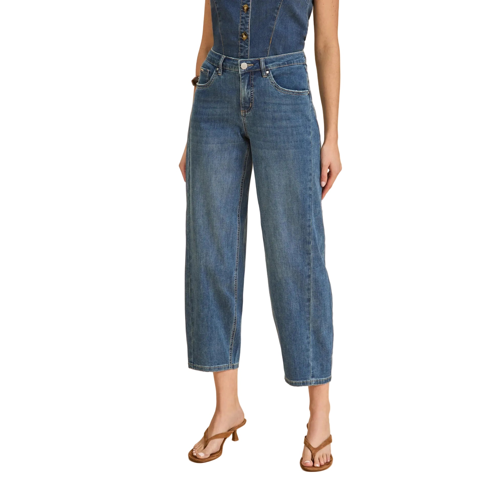 FDJ Women's Girlfriend Barrel Ankle Denim - Medium Wash - Irvine Tack & Western Wear