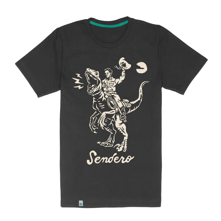 Sendero Men's Velociwrangler Short Sleeve Tee Shirt - Vintage Black - Irvine Tack & Western Wear