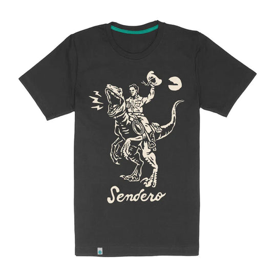 Sendero Men's Velociwrangler Short Sleeve Tee Shirt - Vintage Black - Irvine Tack & Western Wear