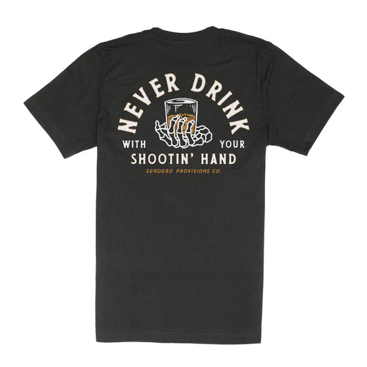 Sendero Men's Shootin' Hand Short Sleeve Tee Shirt- Black - Irvine Tack & Western Wear