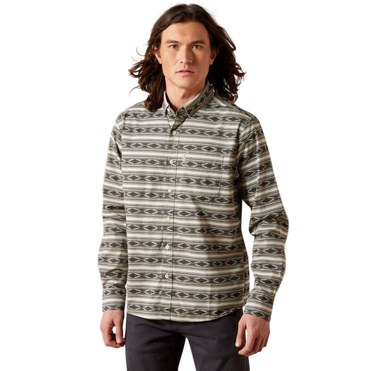 Ariat Men's Matias Modern Fit Long Sleeve Shirt - Beige
