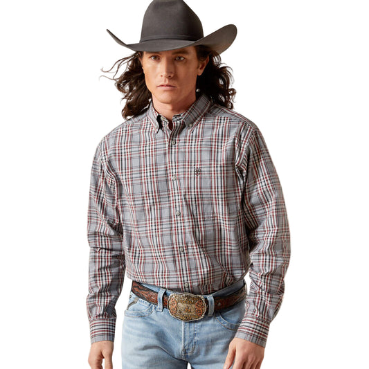 Ariat Men's Pro Series Trenton Fitted Long Sleeve Shirt - Grey