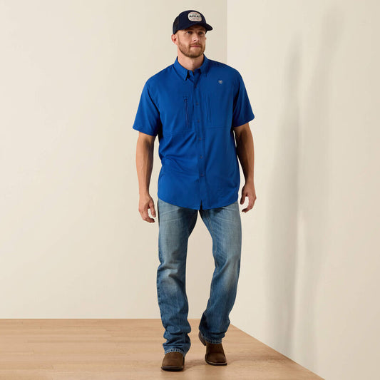 Ariat Men's Venttek Classic Fit Short Sleeve Shirt - Blue Quartz
