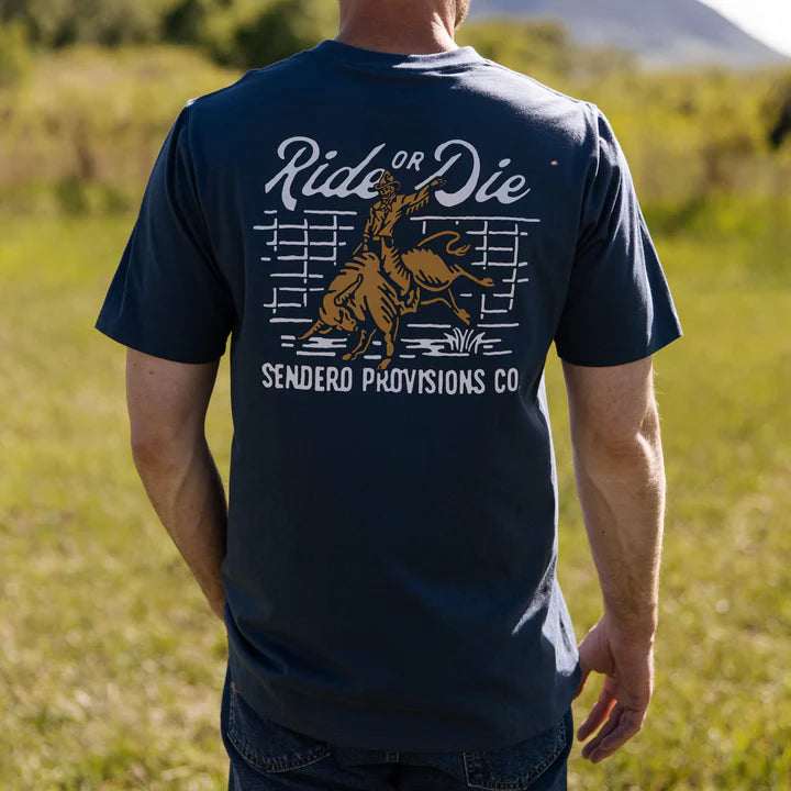 Sendero Unisex Ride or Die Short Sleeve Tee Shirt - Black - Irvine Tack &amp; Western Wear