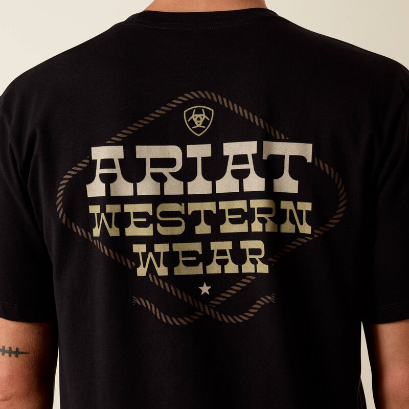Ariat Men's Country & Western Lockup Classic Fit Tee Shirt - Black