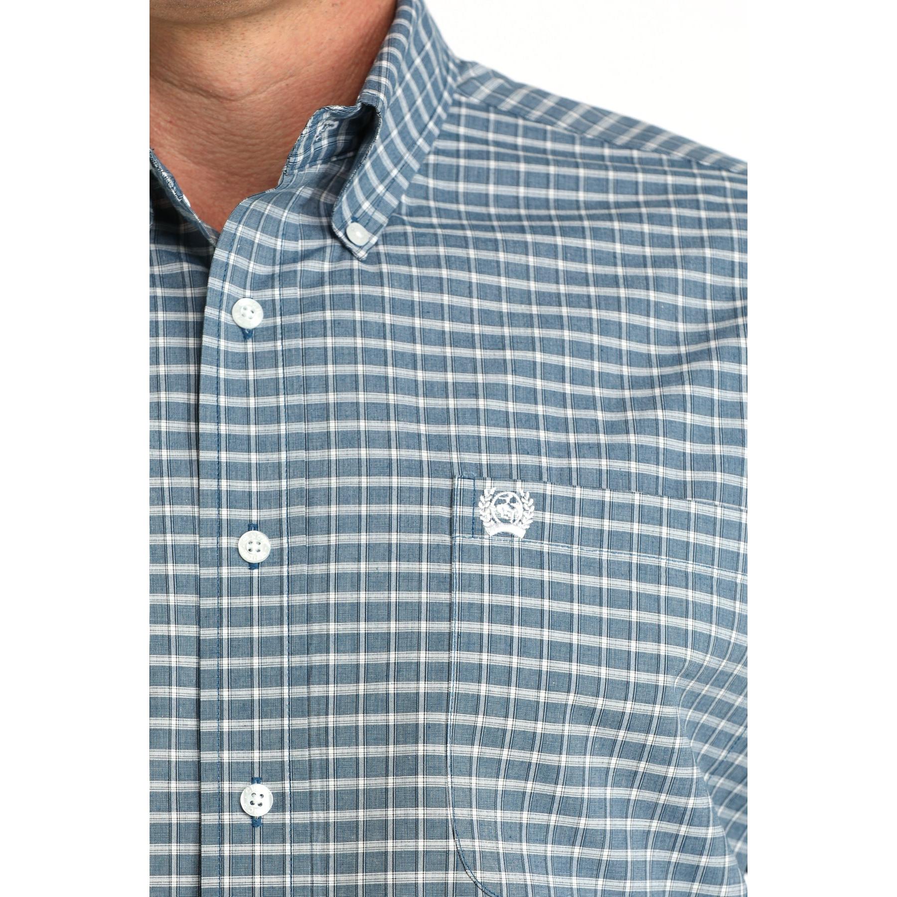 Cinch Men's Long Sleeve Plaid Shirt - Blue - Irvine Tack & Western Wear