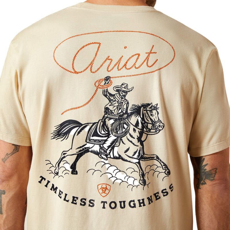 Ariat Men's Short Sleeve Roper's Delight Tee Shirt - Natural