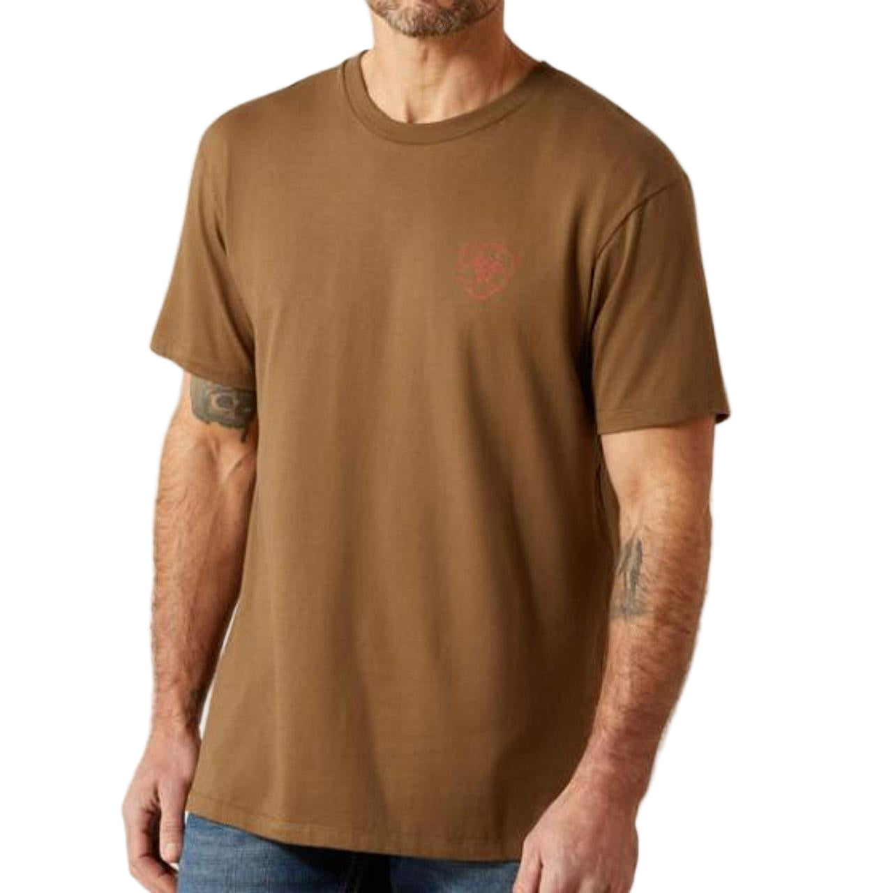 Ariat Men's Short Sleeve Stone Arrowhead Tee Shirt - Teak