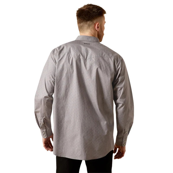 Ariat Men's Fred Classic Fit Long Sleeve Snap Shirt - Grey