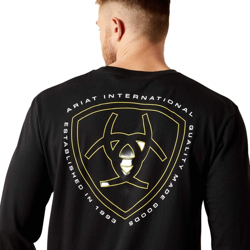 Ariat Men's Long Sleeve Easy Rider Tee Shirt - Black