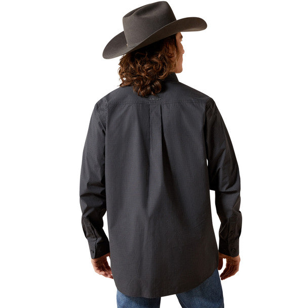 Ariat Men's Solid Thorin Fitted Long Sleeve Shirt - Black