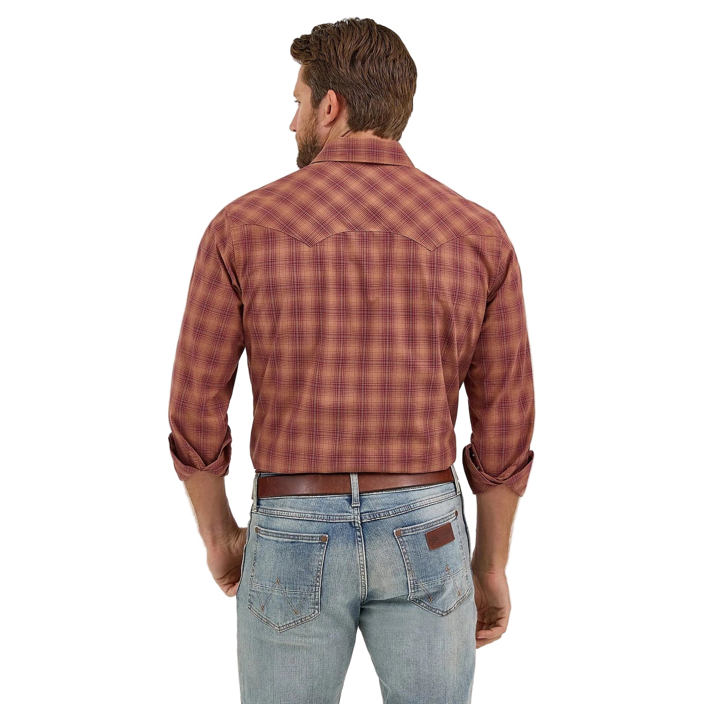 Wrangler Men's Retro Western Sawtooth Snap Pocket Long Sleeve Shirt - Harvest Plaid