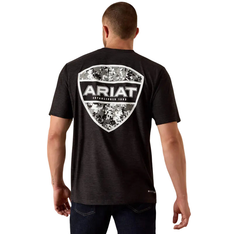Ariat Men's Digi Shield Short Sleeve Tee Shirt - Grey Heather