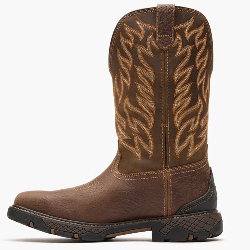 Rocky Men's 12" Ironhawk Waterproof Pull On Western Boot - Tobacco