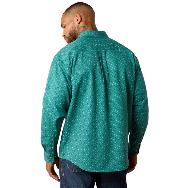 Ariat Men's FR Clemente Retro Fit Long Sleeve Work Shirt - Teal