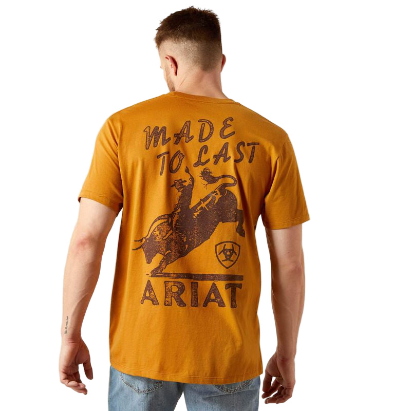 Ariat Men's Big Bull Rider Short Sleeve Tee Shirt - Bone Brown