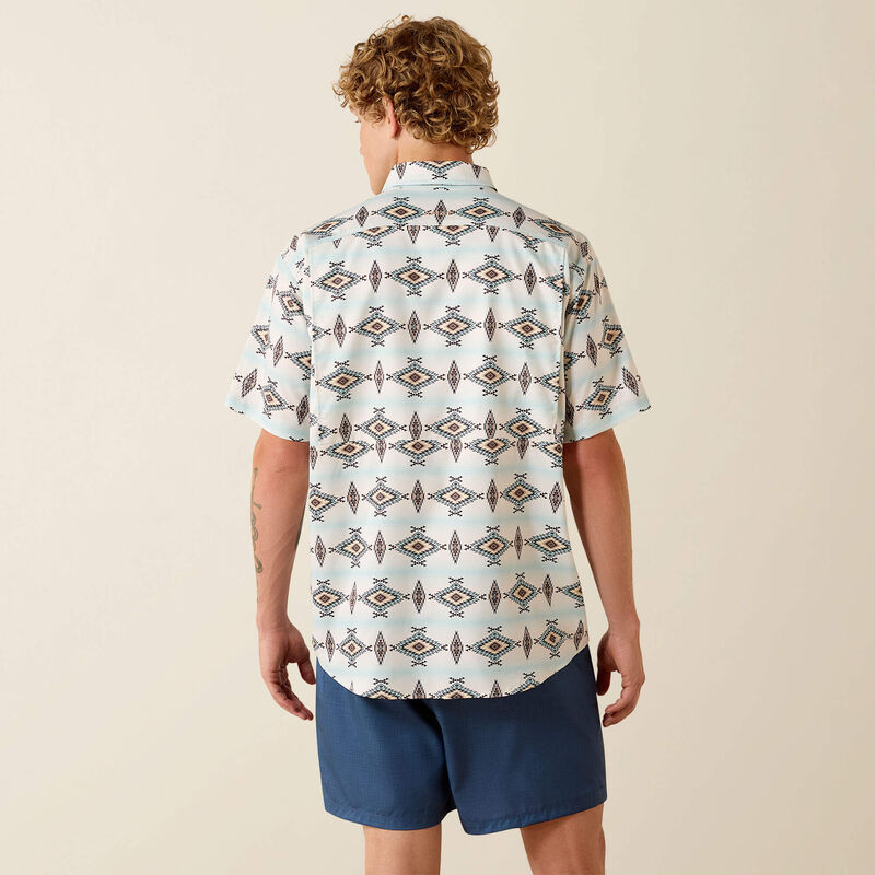Ariat Men's Venttek Outbound Short Sleeve Shirt  - Off White - Irvine Tack & Western Wear