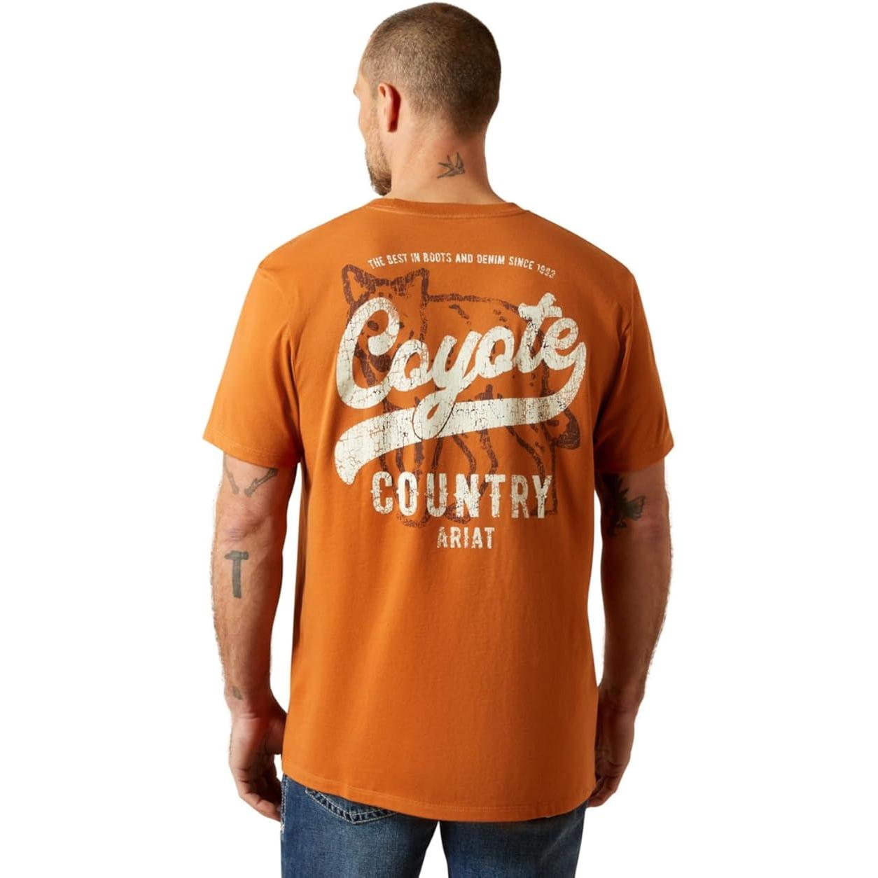 Ariat Men's Short Sleeve Coyote Country Tee Shirt - Adobe