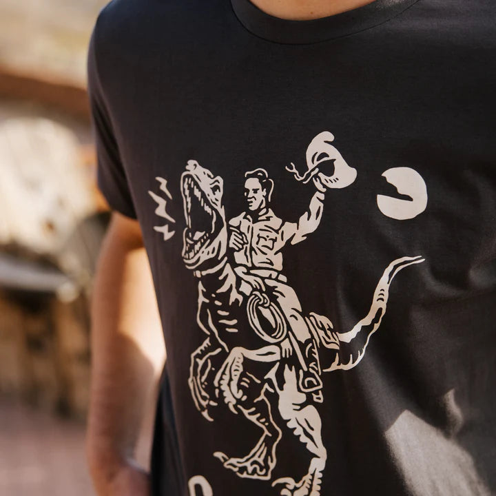 Sendero Men's Velociwrangler Short Sleeve Tee Shirt - Vintage Black - Irvine Tack & Western Wear