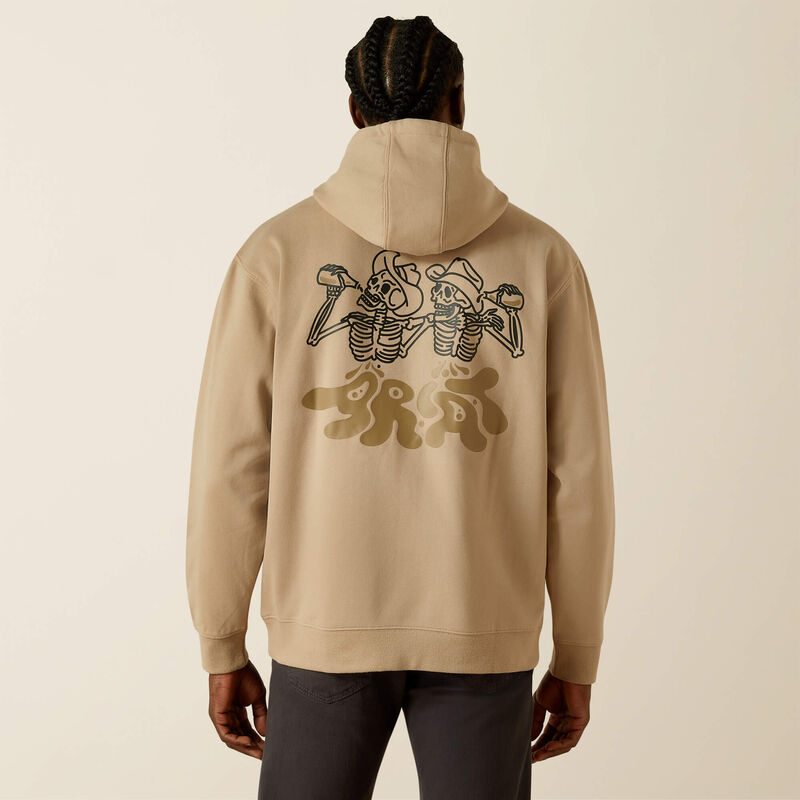 Ariat Men's Drinking Buddies Hoodie - Beige