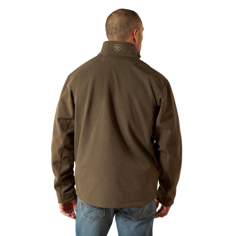 Ariat Men's Logo Softshell Jacket - Earth Green Heather