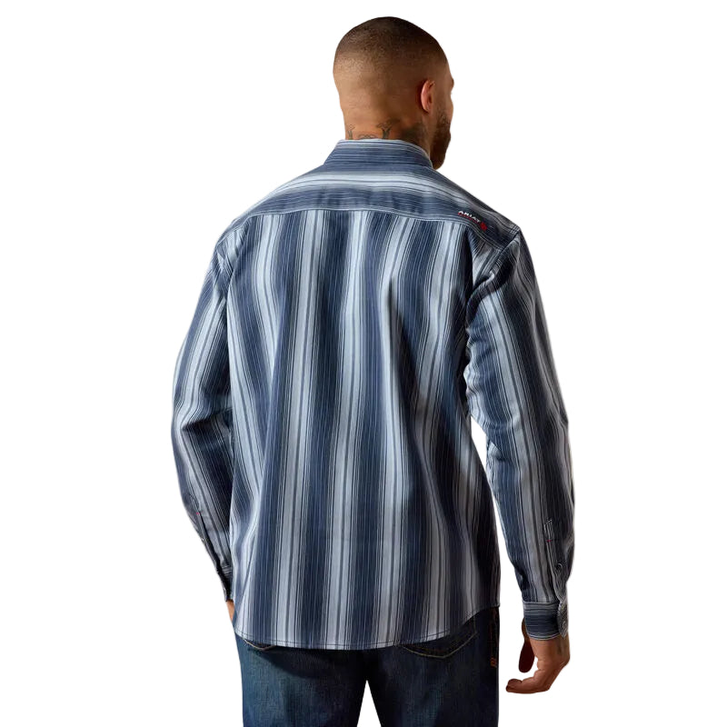 Ariat Men's FR Carlton Long Sleeve Snap Work Shirt - Navy