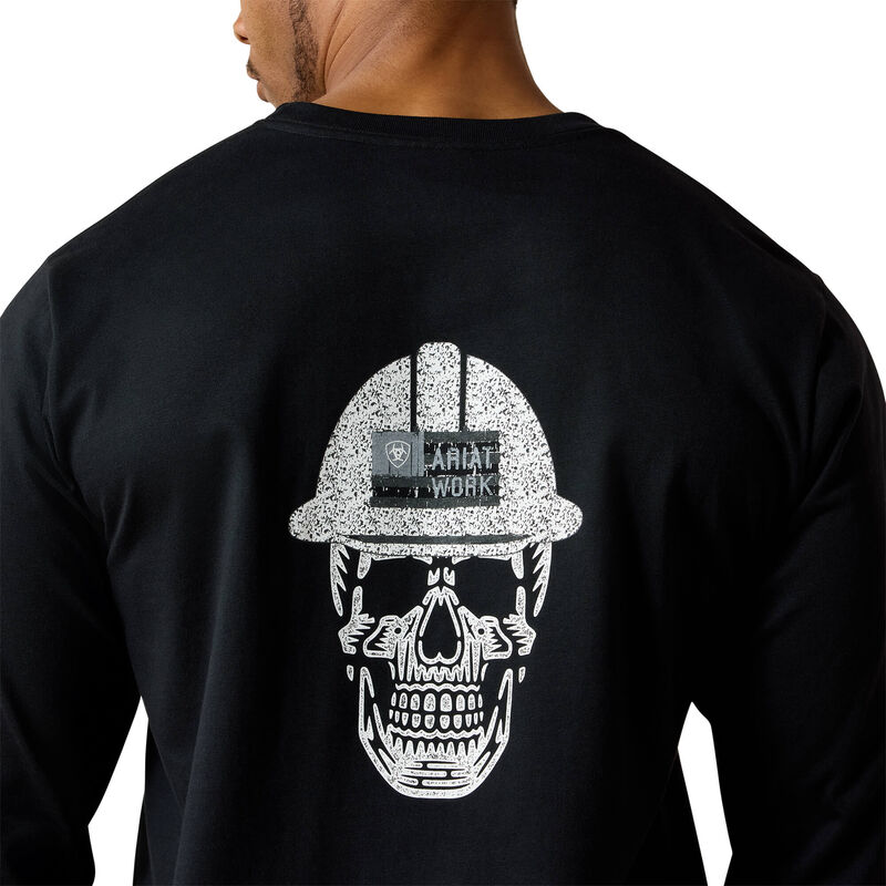 Ariat Men's FR Roughneck Skull Logo Long Sleeve T-Shirt - Black