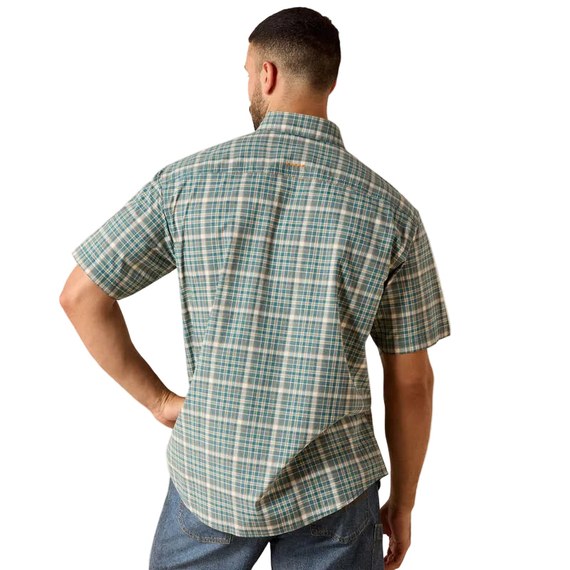 Ariat Men's Rebar Made Tough DuraStretch Short Sleeve Work Shirt - Teal