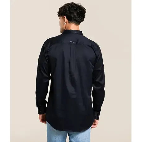 Ariat Men's Long Sleeve Team Logo Twill Fitted Shirt - Black/Grey