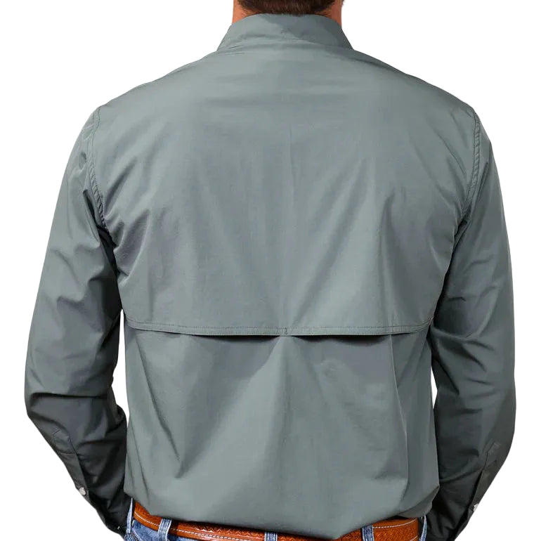 Brand Cowboy Men's The Faded Frontier Solid Long Sleeve Shirt - Sage Green